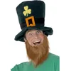 Image de Smiffys Chapeau de Leprechaun, vert, avec boucle, trèfle et une barbe verte attachée Halloween
