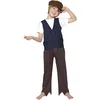 Image de Smiffys Kit de Pauvre garçon paysan victorien, Marron, gilet et chapeau Halloween