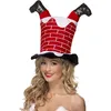 Image de Smiffys Chapeau Père Noël coincé dans la cheminée, Rouge Halloween