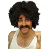Image de Smiffys Perruque et moustache rétro, Marron Halloween