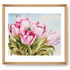 Image de Trimits grands kits de point de croix - compté broderie travaux d'aiguille pour adultes débutants enfants, cadeaux de Noël art mural (cadre non inclus), Tissu Aida 11 fils - Tulipe