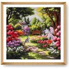Image de Trimits Grands Kits de Point de Croix - Broderie Comptée Pour Adultes Débutants Enfants, Cadeaux de Noël Art Mural (Cadre Non Inclus) Tissu Aida 14 fils - Jardin
