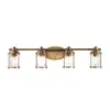 Image de Elstead Lighting Ashland Bay Applique murale à 4 sources lumineuses, QN-ASHLANDBAY4-NBR-BATH,