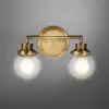 Image de Elstead Lighting Poppy Applique murale à 2 sources lumineuses, QN-POPPY2-HB-BATH,