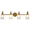 Image de Elstead Lighting Swell Applique murale G9, 4 sources lumineuses, QZ-SWELL4-BB-BATH,
