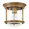 Image de Elstead Lighting Hadrian Plafonnier E27, QN-HADRIAN-MINI-F-BR-CLEAR,