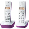 Image de Panasonic KX-TG1612FRF Téléphone Duo sans Fil DECT sans répondeur Pourpre [Version Française]