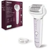 Image de Panasonic ES-EY30-V503 Épilateur Wet et Dry, Double Disque 60 Pinces, Tête Flexible Pivotante 90°, 3 Vitesses et LED, 30 Minutes d'Autonomie, sans Fil, Épilateur, Violet