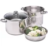 Image de KitchenCraft - Pot À Pâtes World Of Flavours Avec Passoire Et Panier À Légumes Dans Une Boîte Cadeau, Résistant À L'Induction, Acier Inoxydable, 4 Litres