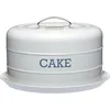 Image de KitchenCraft Living Nostalgia Cake Tin Storage, Boîte De Conservation Hermétique Pour Gâteaux / Dôme À Gâteaux, 28.5 X 18 cm - French Grey