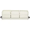 Image de KitchenCraft Living Nostalgia Indoor Metal Herb Pots and Tray Set, 40 x 12 x 10.5 cm - Antique Cream