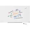 Image de Nobo Tableau Blanc Magnétique Verre avec Porte-Marqueurs Amovible, 1260 x 710 mm, Système de Fixation InvisaMount, Impression Pro, Blanc Brillant, 1905177