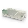 Image de Joseph Joseph Extend Egouttoir à vaisselle extensible avec porte-couverts amovible bec d'égouttage pivotant, Pierre Claire/Vert Sauge