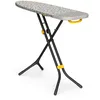 Image de Joseph Joseph Glide Plus Table à Repasser 130 x 38 cm avec Pieds Compacts Réglables et Repose-Fer à Vapeur Intégré Résistant à la Chaleur, Housse en Coton Super Absorbant et Anti-Gouttes, Beige/Noir