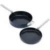 Image de Set de 2 Poêles en aluminium revêtu Space 24 et 28 cm et séparateur protecteur Joseph Joseph
