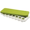Image de Joseph Joseph Quicksnap Plus, Bac à Glaçons avec Couvercle Empilable, 14 Glaçons, Vert