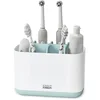 Image de Joseph Joseph - Easy-Store - Porte Brosse à Dents et Tubes de Dentifrice, Plastique et Hygiénique, Grand - Blanc/Bleu Ciel