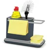 Image de Joseph Joseph 85022 Caddy - Rangement/organiseur d'évier avec égouttoir intégré, support pour éponge, brosse, liquide vaisselle, et lavette, démontable, Gris, Taille normale