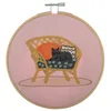 Image de Trimits Kits de Broderie - Kit de Broderie 15cm 6 pouces, Kits Point de Croix pour Adultes, Kit de Démarrage avec Cerceau à Broder en Bambou, Tissu, Fils, Aiguille & Support - Chat