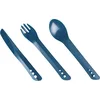 Image de Lifeventure Ellipse Ensemble de Couverts emboîtables en Plastique pour Camping, Voyage et extérieur   Bleu Marine