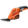 Image de BLACK+DECKER Cisaille Electrique 3,6V, Sculpte-Haies avec Indicateur de Charge LED, Idéal pour Tailler les Parterres de Fleurs et les Bordures, Largeur de Lame 30 cm, Pas de Lame 23 mm, GSL200-QW Rouge