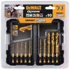 Image de DeWalt DT50050-QZ Coffret Toughcase 10 Piece - Forets Métal Impact Titanium - Perçage métal - Pour Perceuse-Visseuse Jaune/Noir