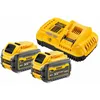 Image de DeWALT DCB118T2-QW Kit De Démarrage Pour Batterie Li-ion FlexVolt 18 V / 54 V (2 Batteries De 6,0 Ah) + Chargeur