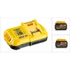 Image de DeWALT DCB118X2-QW Kit De Démarrage Batterie Li-Ion FlexVolt 18 / 54 V (2 X 9,0 Ah) + Chargeur