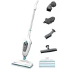 Image de Bundle of BLACK+DECKER - Balai Vapeur avec Nettoyeur à Main et 5 Accessoires - FSMH13E5-QS + BLACK+DECKER - Lot de 2 Patins Multi Surfaces pour Balais à Vapeur - FSMP20-XJ