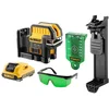 Image de DeWalt - Laser Croix + 5 Points - XR 12V 2 Ah - Faisceau Vert - Embase Magnétique - +/- 3mm par 10m - Filetage 1/4  et 5/8  - 1 batterie - coffret TSTAK - DCE0825D1G-QW Noir/Jaune