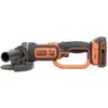 Image de Meuleuse dangle sans fil Black & Decker BCG720M1-QW 125 mm + batterie, + chargeur, + accessoires 18 V 4.0 Ah