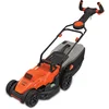 Image de BLACK+DECKER Tondeuse Filaire 1400W, Tondeuse à Gazon Electrique 34 cm, 6 hauteurs réglables 20, 30, 40, 50, 60 et 70 mm, Tondeuse avec Poignée EASYSTEER 3 Positions, BEMW461ES-QS Orange