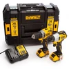 Image de DeWALT DCK2110L2T 12V Li-ion XR Perceuse À Batterie (DCD701) Et Visseuse À Chocs À Batterie (DCF801) Combinées (2x3,0Ah) Dans Un Coffret TSTAK