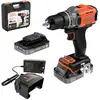 Image de Perceuse-visseuse sans fil Black & Decker BCD382D2XK-QW 18 V 2.0 Ah Li-Ion + 2 batteries, + chargeur