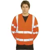 Image de Portwest Gilet 2 bandes & baudrier manches longues, Couleur: Orange, Taille: XX/3X, C473ORRXX/3X
