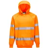 Image de Portwest Sweatshirt Haute Visibilité à capuche, Couleur: Orange, Taille: XL, B304ORRXL