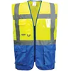 Image de Portwest Gilet Executive Warsaw, Couleur: Jaune/Royal, Taille: XXXL, C476YRBXXXL
