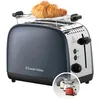 Image de Russell Hobbs Grille pain [Pour 2 tranches] Colours Plus Inox gris (fentes extra larges, 6 niveaux de brunissage rapide, surélévation et contrôle, décongélation, réchauffage, 1600 W) Toaster 26552-56