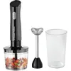 Image de Russell Hobbs Mixeur plongeant [3en1: mixeur/hachoir/fouet] blender (Idéal pour aliments pour bébés, smoothie, purée, soupe, 2 vitesses+fonction pulse, lames acier inox, sans BPA) Anthracite 27141-56
