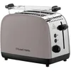 Image de Russell Hobbs Grille pain [pour 2 tranches] Colours Plus Mocha (6 réglages, fentes longues, dorage rapide, surélévation, décongélation, réchauffage, support petits pains, arrêt auto, 1100 W) 26931-56