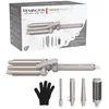 Image de Remington Boucleur à cheveux 5en1 [3 accessoires 13-33mm, fer à boucler, brosse ronde] Trendology (écran LED 130°C-210°C, ondulations, boucles naturelles, définies, tous types de cheveux) CI41MS5E51