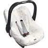 Image de Dooky Seat Cover 0+ Dandelion Housse de siège auto (pour système de ceinture 3 et 5 points, pour la tranche d'âge 0+, convient à la plupart des marques), Blanc 85 x 60 cm