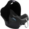 Image de Dooky Hoody auvent de protection solaire pour porte-bébés ou poussettes (design : Black, incl. protection UV 40+, groupe d'âge 0+, adapté à la plupart des marques), Noir