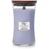 Image de WoodWick Bougie parfumée grand format sablier | Spa Lavande | avec mèche crépitante | Durée de combustion : jusqu'à 130 heures