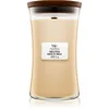 Image de Woodwick Vanilla Bean bougie parfumée avec mèche en bois 609.5 g