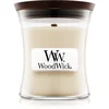 Image de Woodwick Linen bougie parfumée avec mèche en bois 85 g