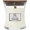 Image de WoodWick jarre parfumée moyenne avec mèche en bois crépitante | Thé blanc & jasmin | Jusqu'à 20 heures de combustion