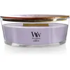Image de Woodwick Ellipse Bougie parfumée avec mèche crépitante | Spa Lavande | Jusqu'à 50 heures de combustion