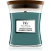 Image de Woodwick Evergreen Cashmere bougie parfumée avec mèche en bois 275 g