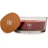 Image de WoodWick Bougie parfumée avec mèche crépitante | Bougie Ellipse Rouge Oud | Bougies à combustion longue : Jusqu’à50pk heures de combustion | Le cadeau parfait pour les femmes